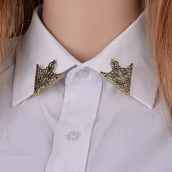 Korean Style of The Hollow Flower Shirt Collar Clip Fashion Retro Collar Angle Buckle Brooch Men and Women Lapel Pins New Design