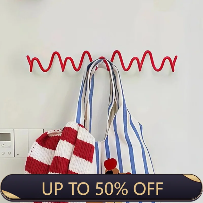 Creative Wave Coat Racks Minimalist Clothes Racks Wall Organizer Coat Hanger Living Room Clothing Shelf Interior Furniture