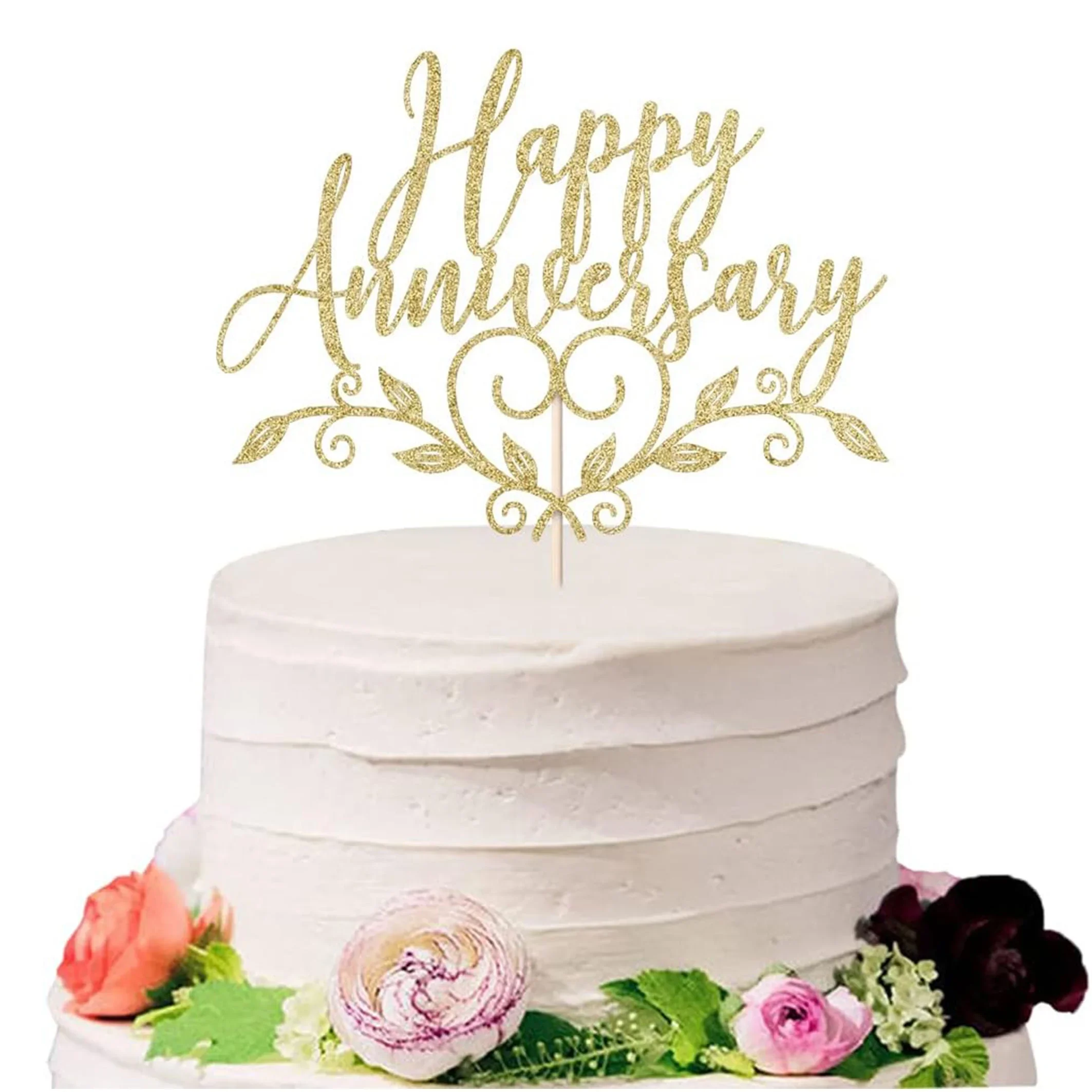 1 sparkling cake topper - Elegant Anniversary Cake Decorating Tools for Wedding Parties - Adding Romance to Joyful Celebrations