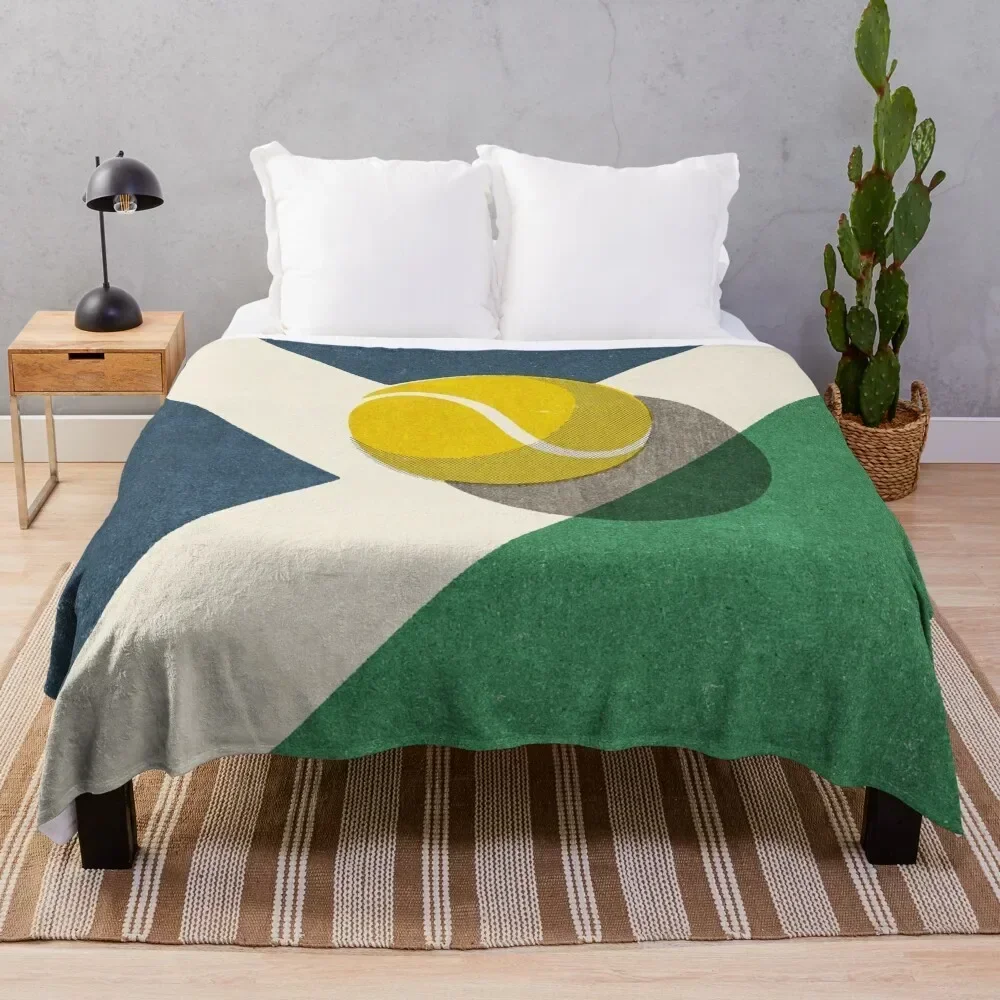 

BALLS / Tennis (Hard Court) Throw Blanket Luxurious Soft Fuzzy Blanket for Sofa Bed