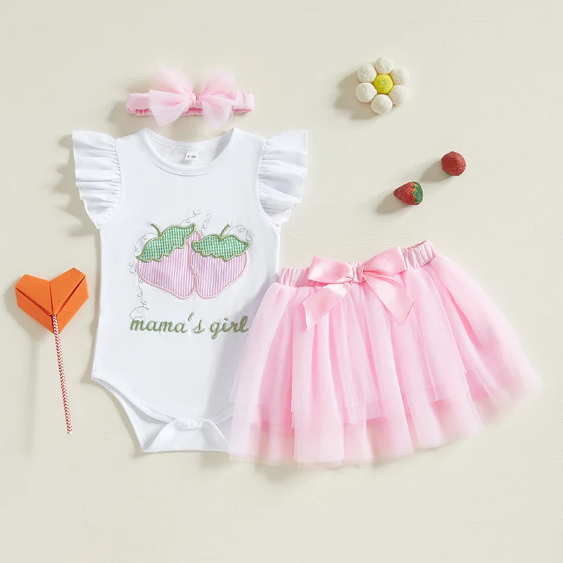 St. Patrick's Day Baby-Outfits für Mädchen, Kleeblatt-Stickerei, Strampler, Schleife, Röcke, Stirnband, 3-teiliges Kleidungsset für Kleinkinder