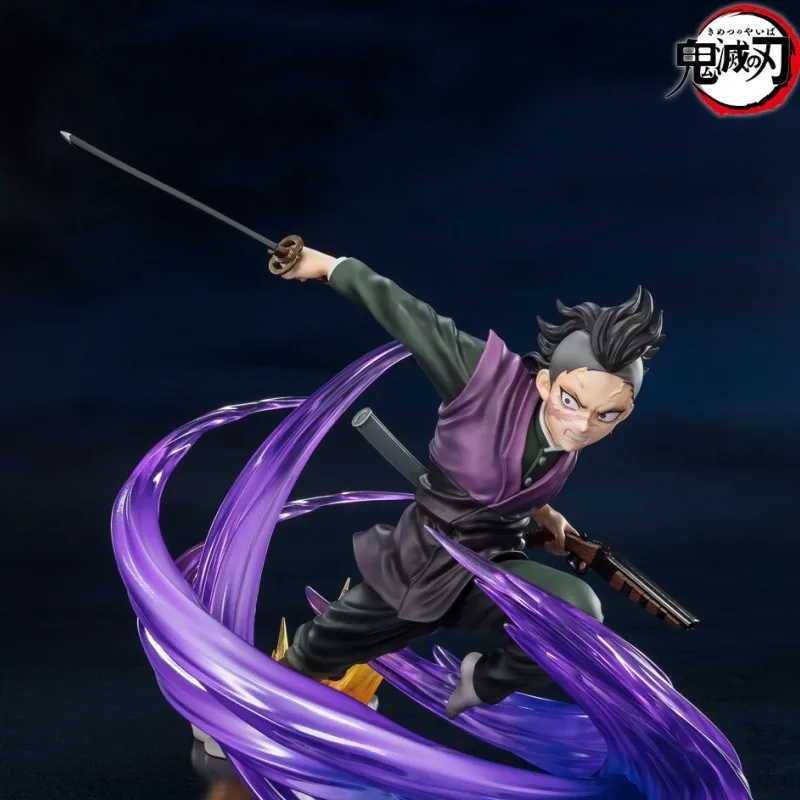 17.5cm Pvc Anime Figure Bandai Figuartszero Demon Slayer Shinazugawa Genya Replace Head Model Action Figures Collection Toy