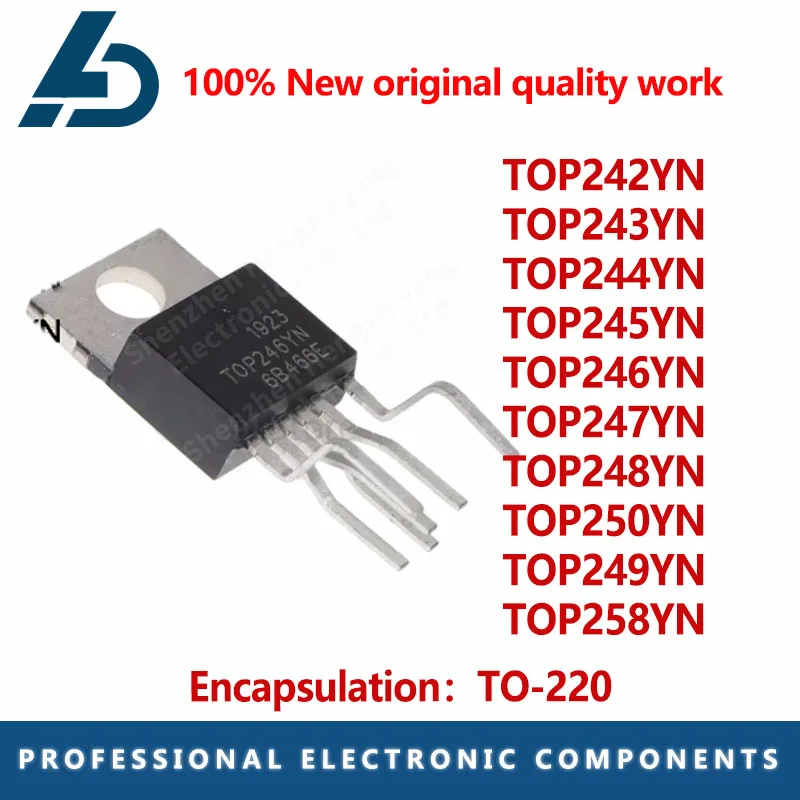 5PCS TOP242YN TOP243YN TOP244YN TOP245YN TOP246YN TOP247YN TOP248YN TOP249YN TOP250YN TOP258YN TO-220 IC Chip In Stock