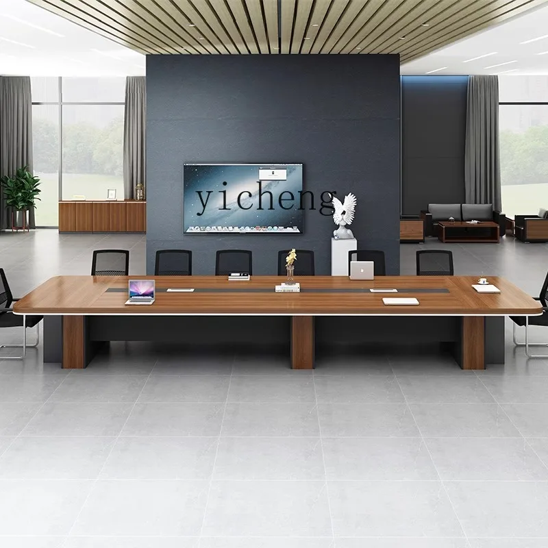 

ZC new rectangular desk, conference long table is simple and modern, conference negotiation table and chair combination