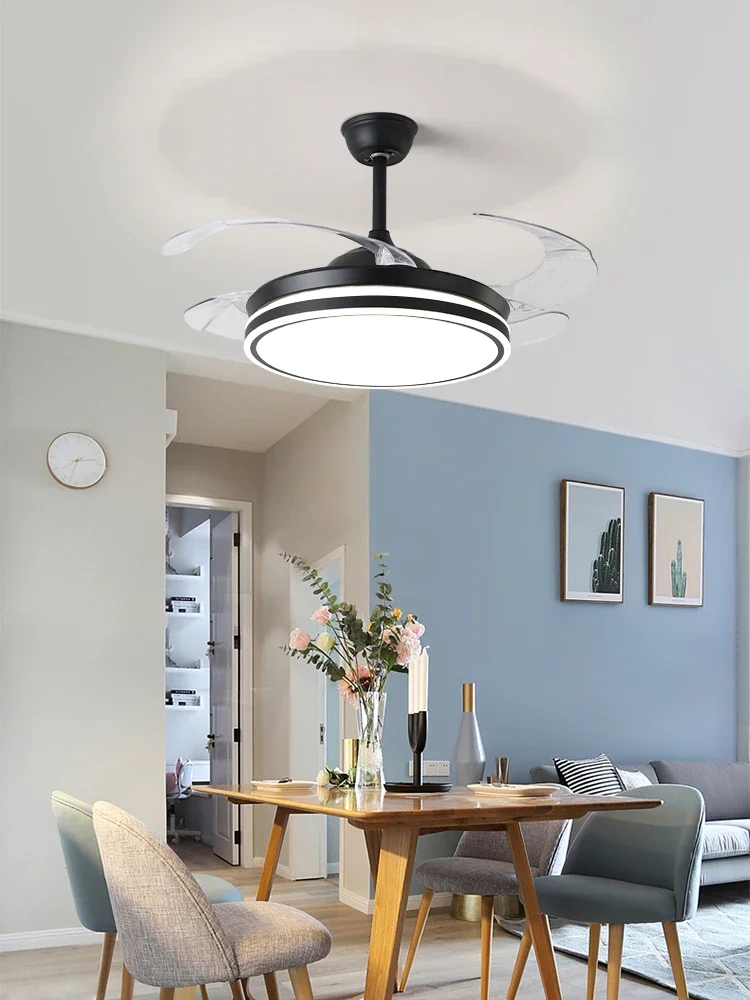 LED ventilatore invisibile luce ventilatore da soffitto luce plafoniera soggiorno sala da pranzo camera da letto lampada ventilatore elettrico