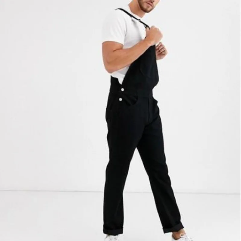 

Новинка 2026: Мужской джинсовый комбинезон свободного кроя (Европа, Америка) – повседневная дышащая одежда средней длины из полиэфирного волокна для защиты от дождя