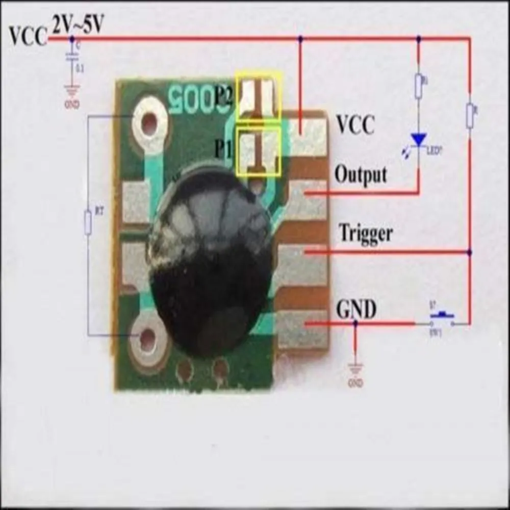 10 buah Chip IC pemicu penundaan multifungsi 5V waktu modul Relay Delay waktu IC waktu 2s -1000h DC 5V Kit otomatisasi Relay daya rendah