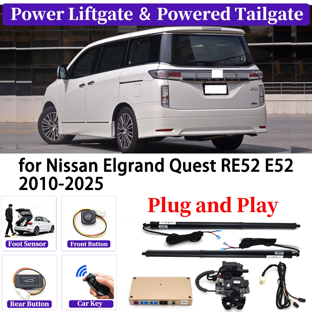 for Nissan Elgrand Quest RE52 E52 2010-2025 OEM Upgrade Car Automatic Power Liftgate Kit Smart Auto Electric Tailgate System