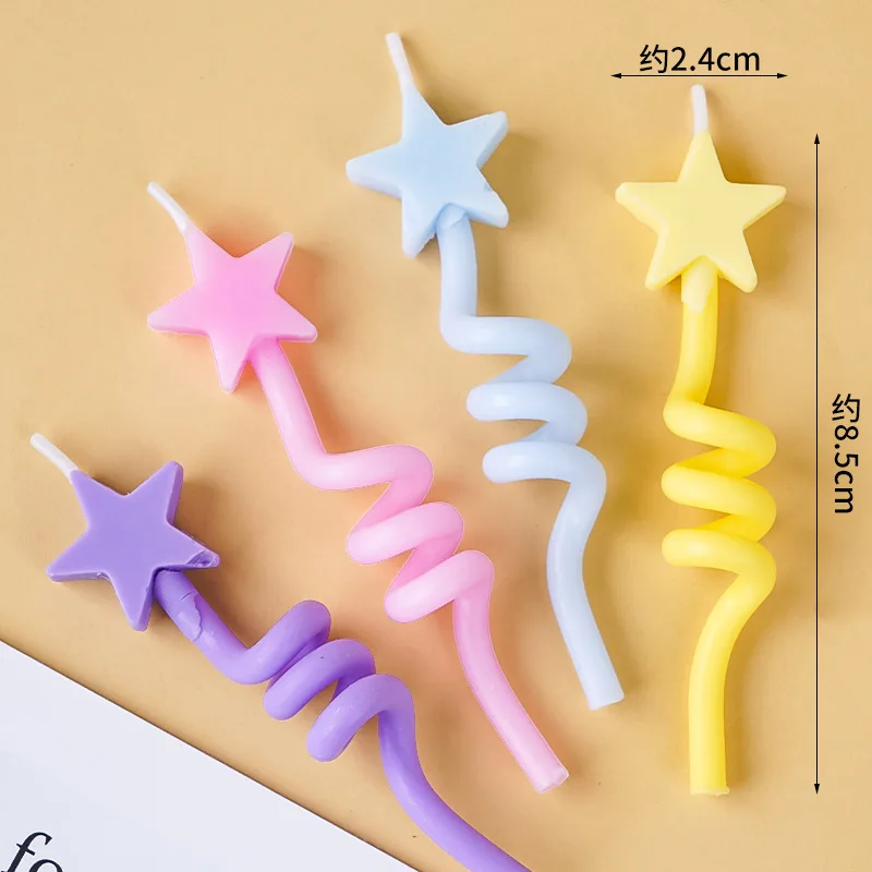 Velas estrella de cinco puntas. Decoraciones para tartas de cumpleaños. Vela de colores de cumpleaños para niños, vela de estrella para fiesta navideña, vestido