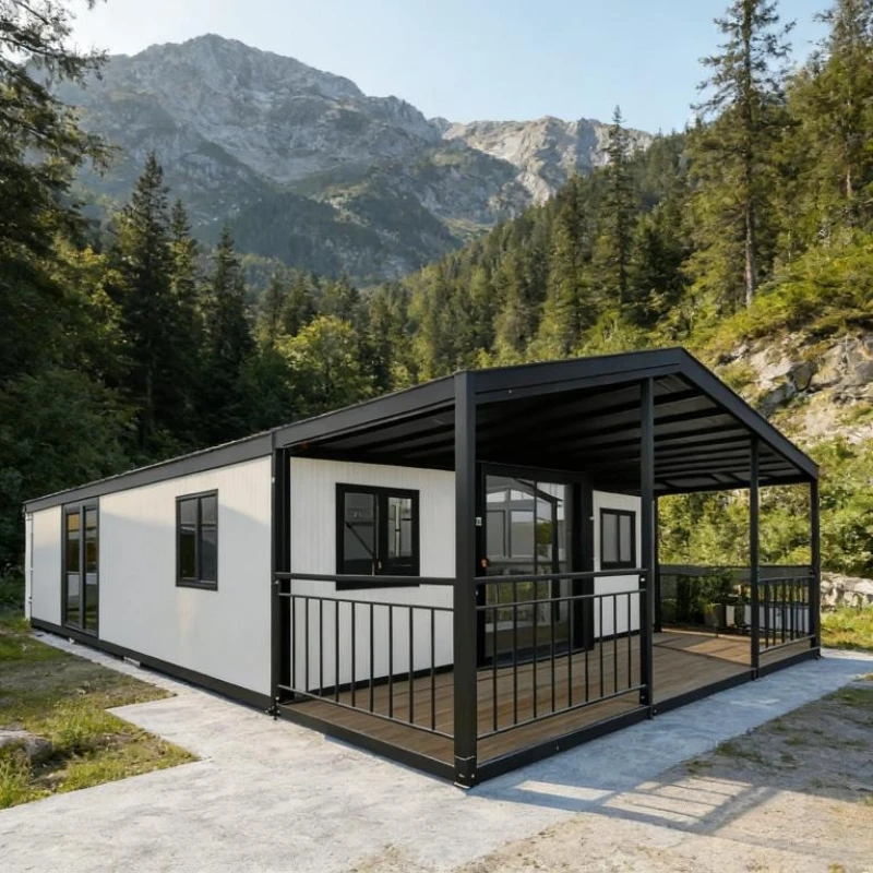 Container Houses 20ft/40ft Expandable Modular Folding Houses Equipped with A Full Kitchen Movable Prefabricated Houses