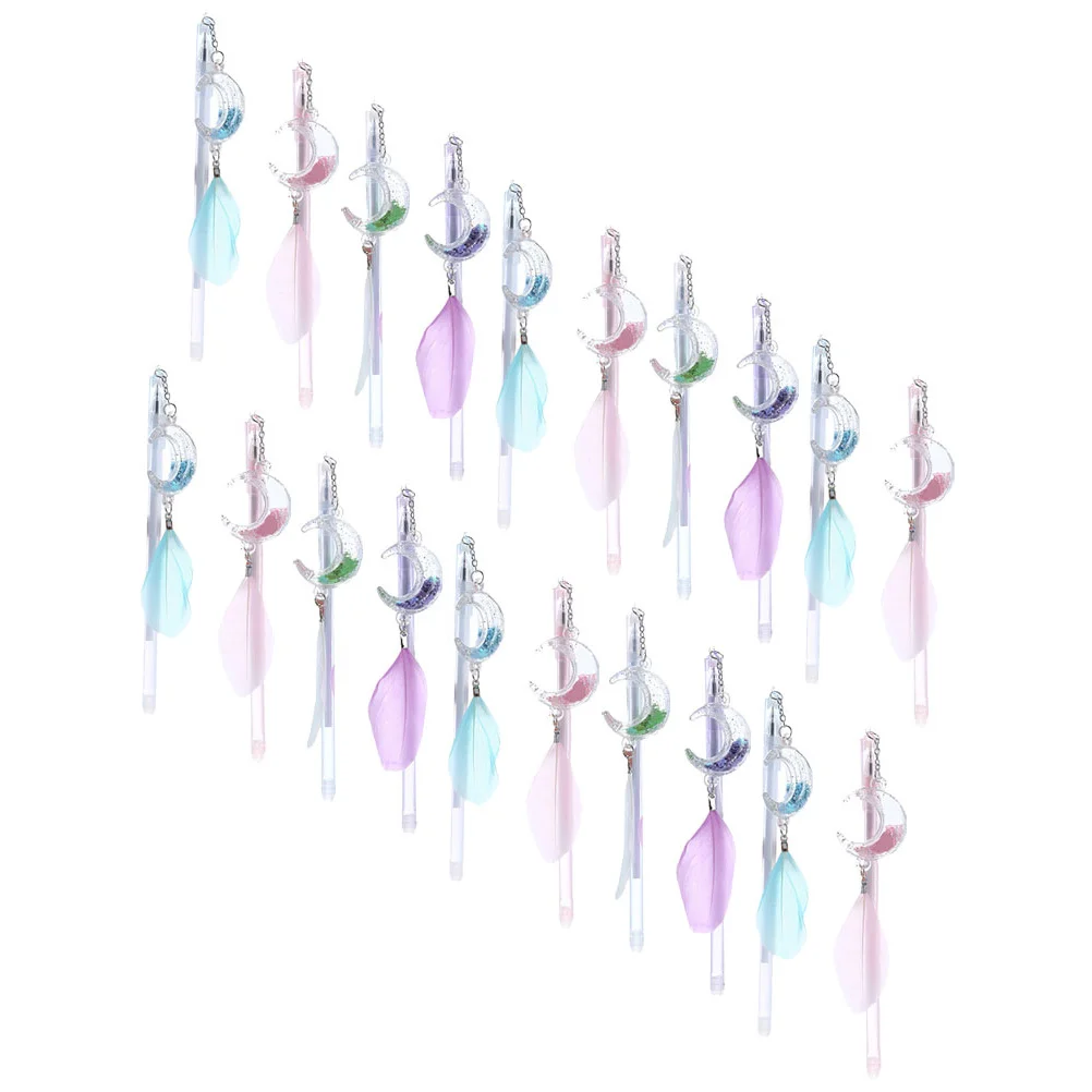 

20 шт., очаровательные гелевые ручки с подвеской в виде Луны, пластиковый материал, идеальный подарок для студентов, милые гелевые ручки разных цветов