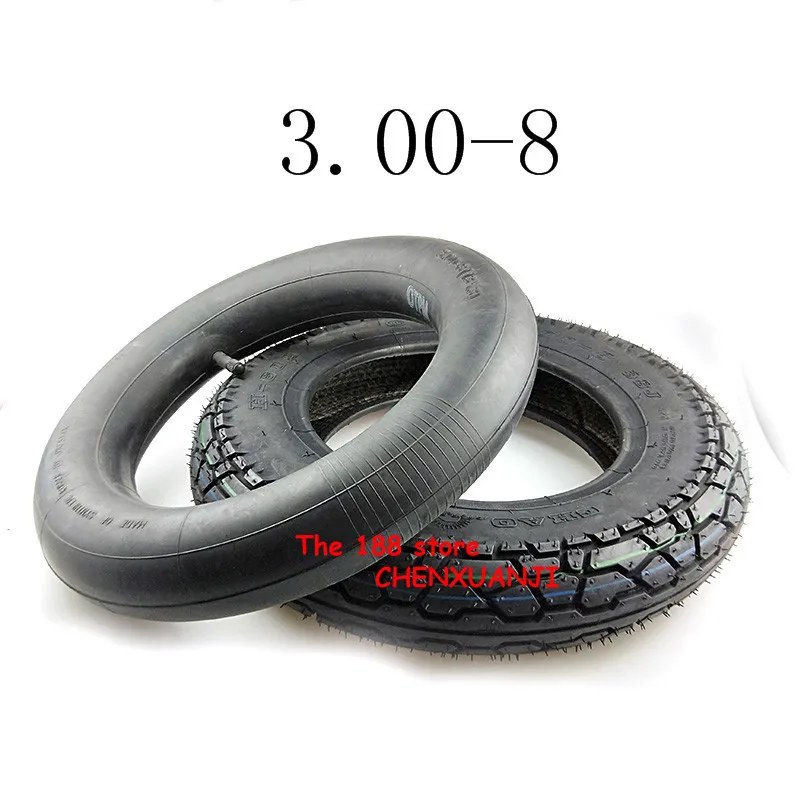 High Quality 3.00-8 / 300-8 Tire  Inner Tube 4PR Tyre Fits Gas and Electric Scooters Warehouse Vehicles Mini Motorcycle