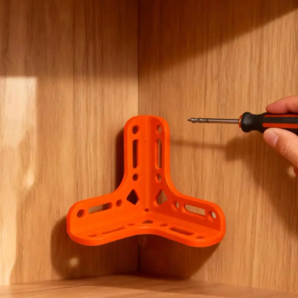 

Angle Heavy Duty Corner Brace Brackets Durable PLA Steel Material Connector Orange Color Blue Color Corner Guard Shelves Support