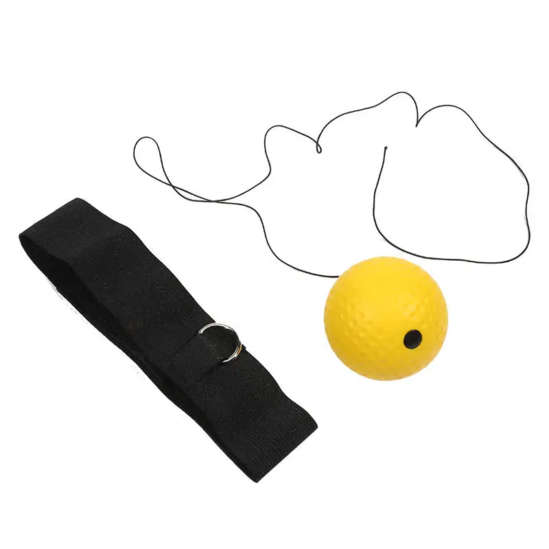 عصابة رأس مرنة وعصابة رأس كروية خفيفة سوداء على طراز كرة سرعة الملاكمة لكرات رد الفعل الرياضية للأطفال البالغين