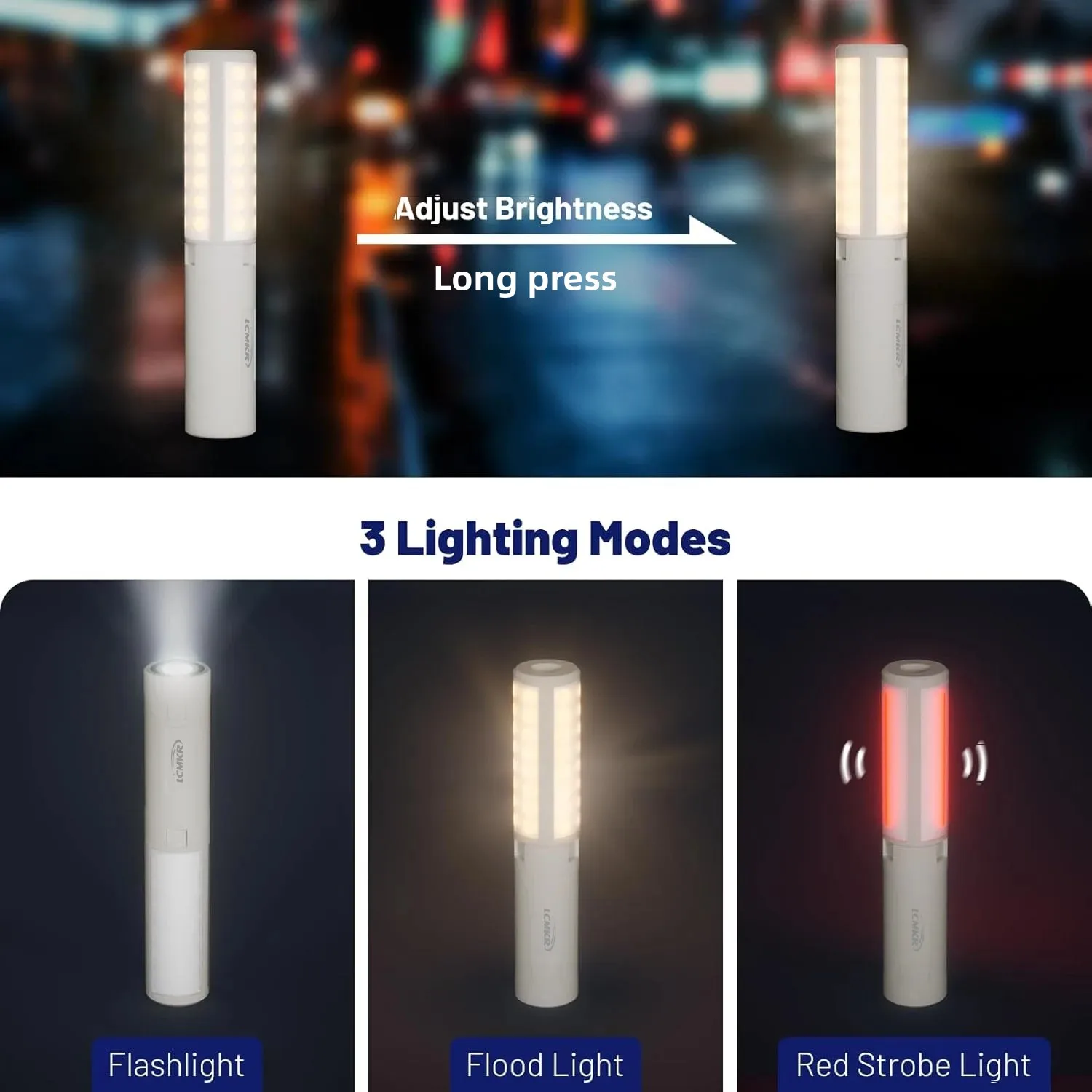 Luz de camping plegable LED regulable Linterna de camping recargable por USB con 90 °   Linterna plegable ajustable IPX4 Luz portátil