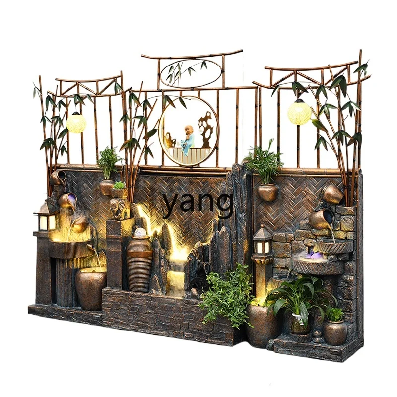 

LTT floor-to-ceiling water curtain wall screen partition lucky water fountain company hotel lobby decoration
