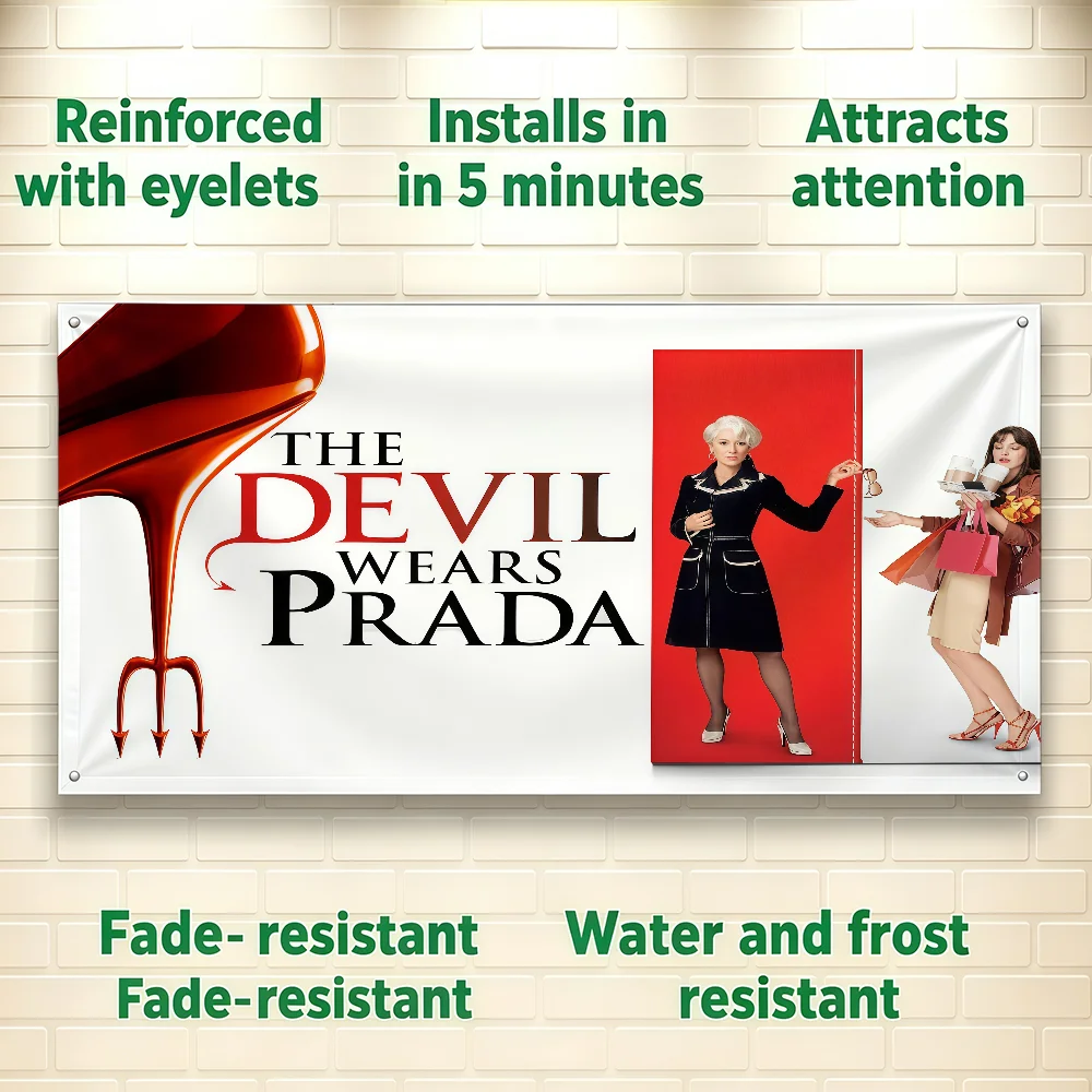 The Devil Wears P-Prada-ES 2 flag For Room Dorm Camping Picnic Art Style Garage Bar wall Decoration Banner