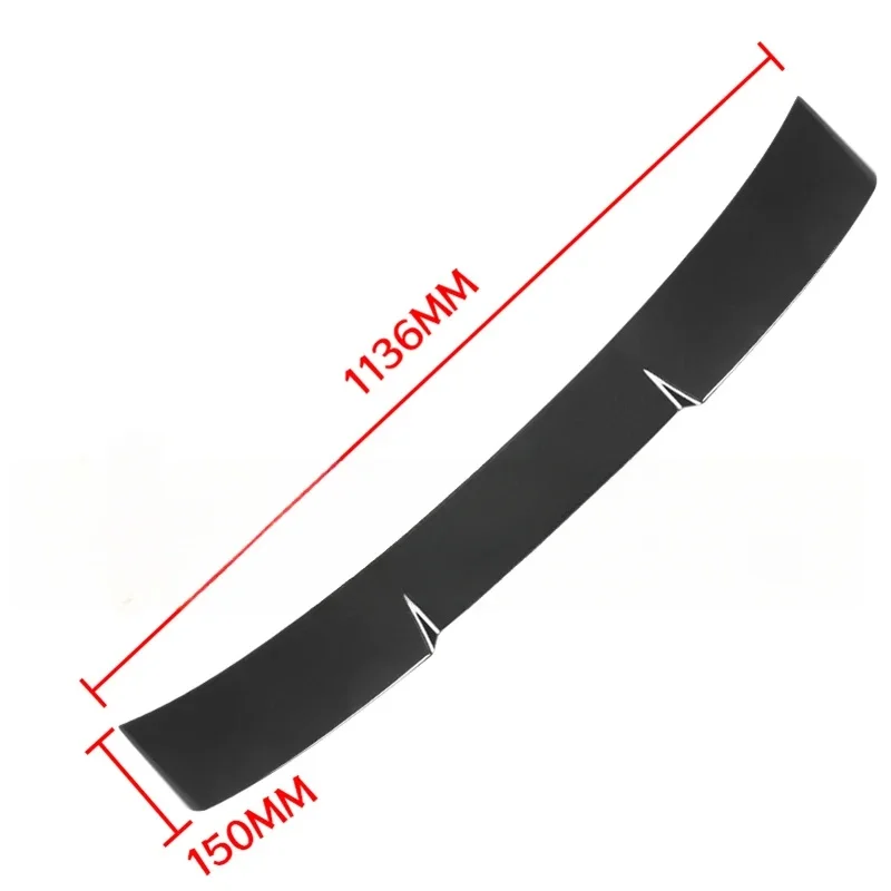 High Quality Black ABS Plastic Rear Roof Spoiler Wing Body Kit Auto Mod Parts 4