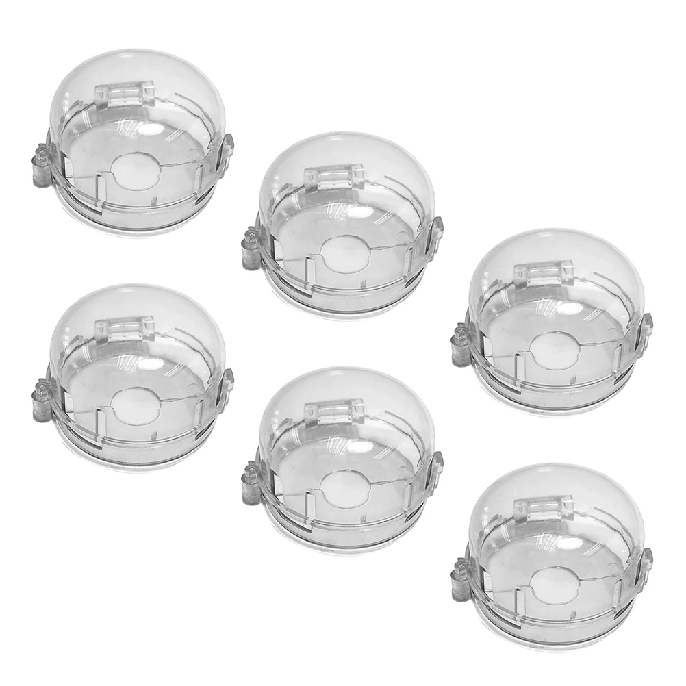 

6pcs Gas Stove Knob Covers Child Safety Guard Plastic Protector Heat Resistant Non Break Multi Scene Use Stove Switch