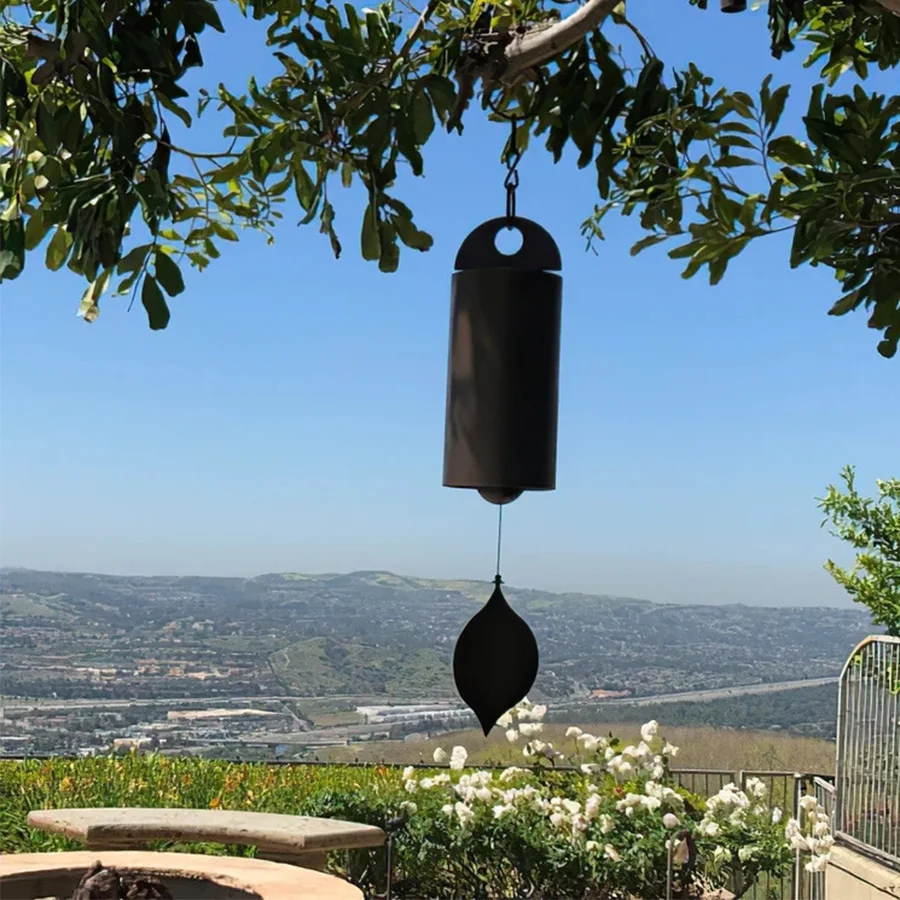 1 piece garden metal wind chime Garden vintage bell Iron pipe Metal wind chime hanging pendant Outdoor decoration