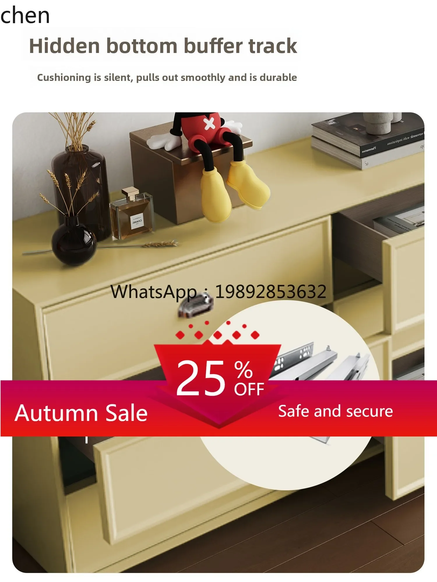 ABB Makeup Table Dressing Table Chest of Drawers Integrated Dopamine Cream Bedroom Corner Dressing Table Bedside Storage Cabinet