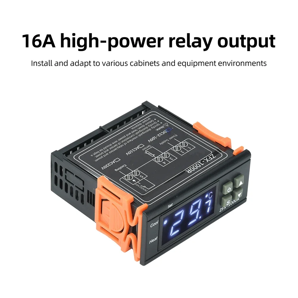 Industrieller Digitaler Temperaturregler mit Dual-Modus-Speicher 16A Relaisausgang -20 bis 300 Grad Temperaturbereich Thermostat – Detail 7