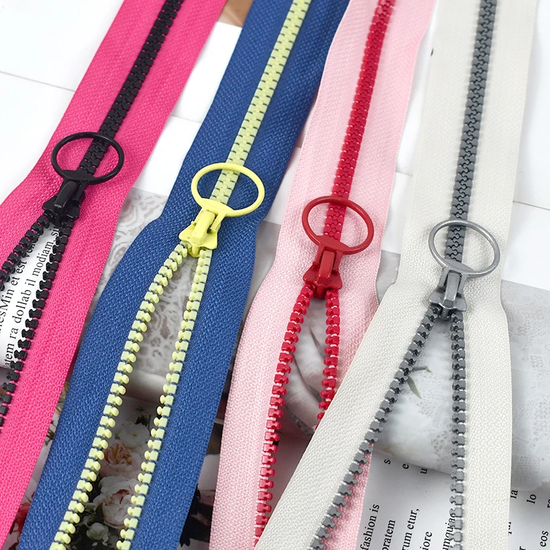 

2Yards Meetee 5# Resin Zipper Tape+Zip Head Jacket Replace Coil Zips Clothing Decor Zippers Repair Kits DIY Sewing Accessories