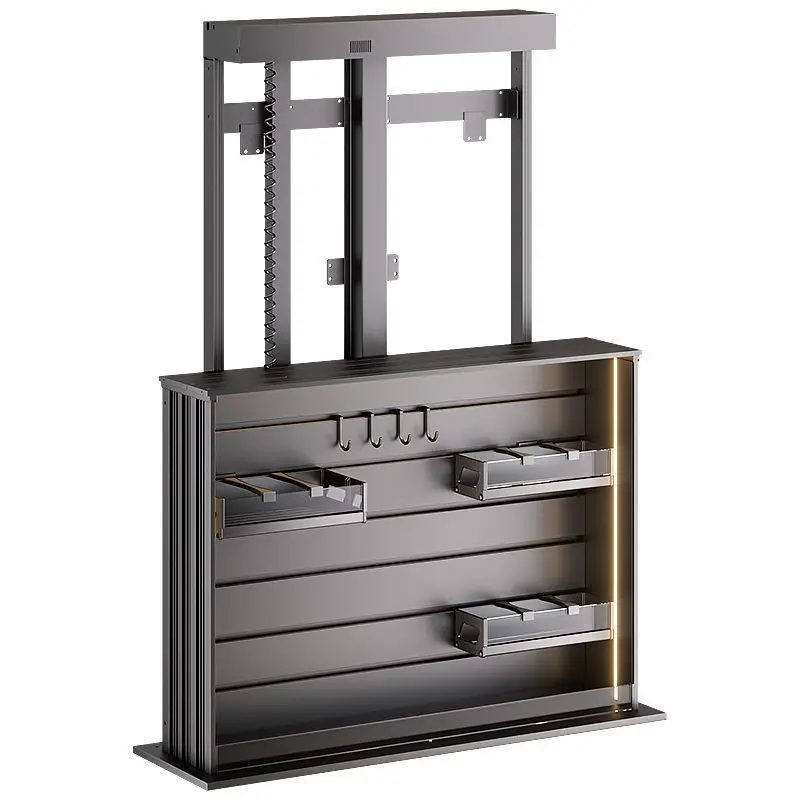 

Intelligent electric lift basket kitchen intelligent voice touch control hanging cabinet