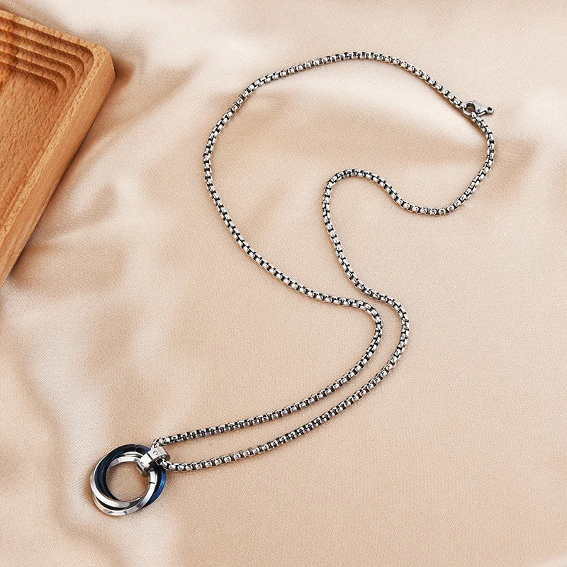 

Titanium steel necklace, men's trendy, niche and simple hip-hop accessory, women's Instagram cold style, men's pendant