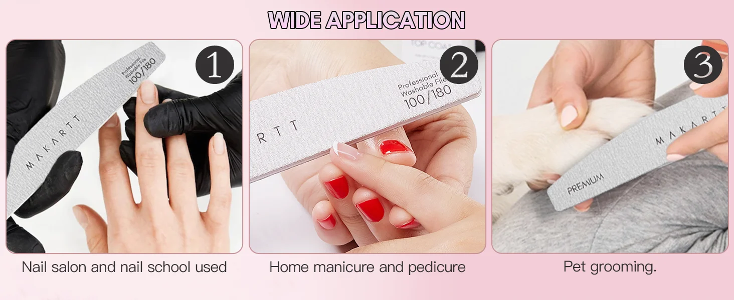 Makartt Nagelfeilen 180/240 Körnung, doppelseitige Nagelfeilen für Acrylnägel, 10 Stück, waschbare Schleifbretter für Nagelbedarf – Detail 7