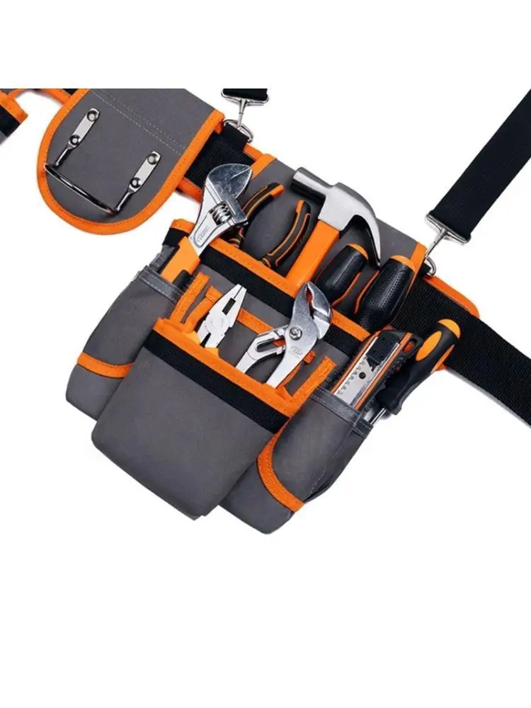 

Y1UD Магнитный пояс для инструментов для электриков и плотников со съемным чехлом для ногтей, держателем молотка и карманом для