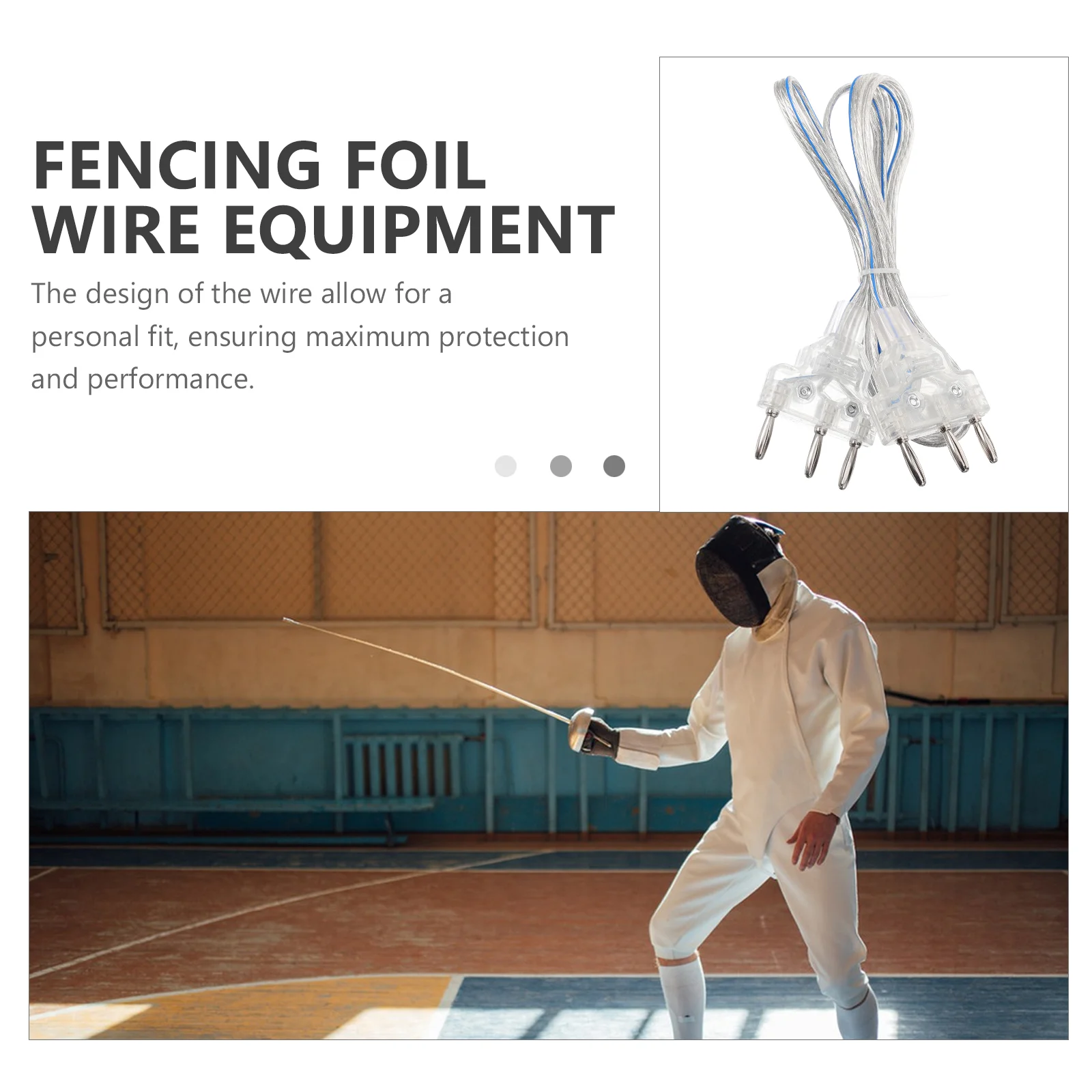 Foil Hand Line Stainless Steel Cable Clip Fencing Epee Convenient Wire Equipment for Supply