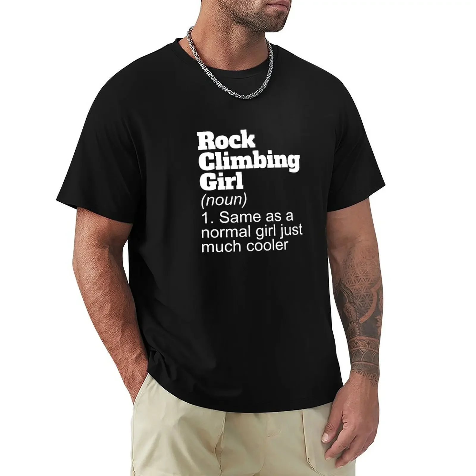 

Rock Climbing Girl Definition T-Shirt sports fans korean fashion quick-drying plus sizes designer t shirt men