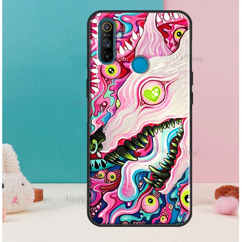 Magic Trippy Psychedelische Art Soft Voor Oppo Realme 6 7 Pro X7 X50 Gt C11 C3 Cover Voor Oneplus 8 pro Nord 8T 7T Telefoon Geval