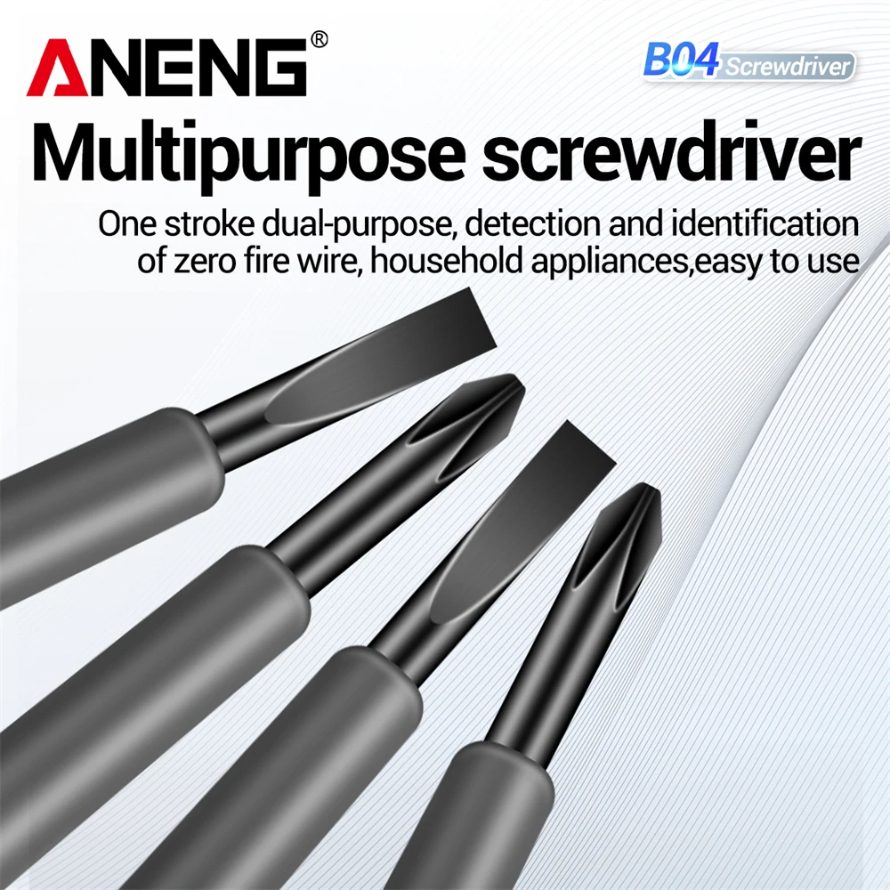 ANENG B04 Digital Voltage Tester Pen Non-contact Induction Screwdriver Test Pencil Word/Cross Screwdriver Voltmeter Detector