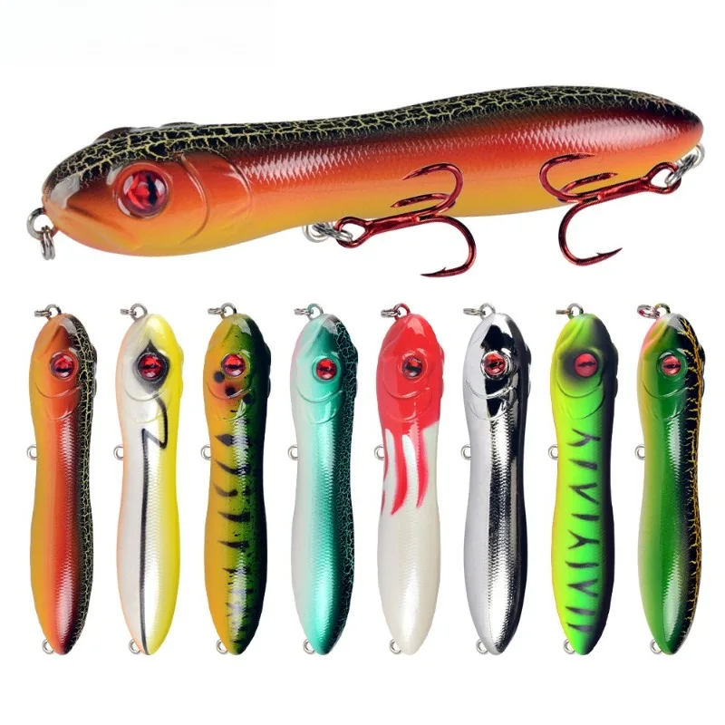 

3pcs Fishing Lures 10.5cm 15.6g Artificial Snake Head Simulation Pencil Isca Hard Bait Wobblers Trolling Jig bait Fishing Tackl