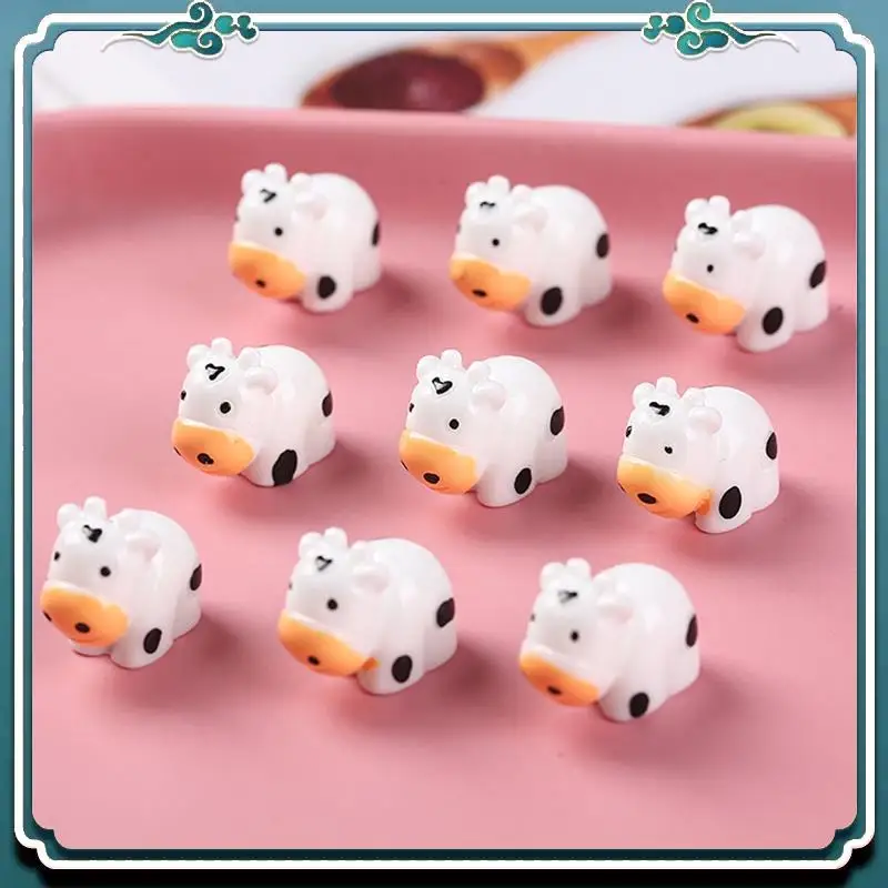60Pcs Cute Mini Cows Figurines, Tiny Miniature Resin Cow Mini Cow Ornaments Resin Animals For Landscape House DIY Craft Durable