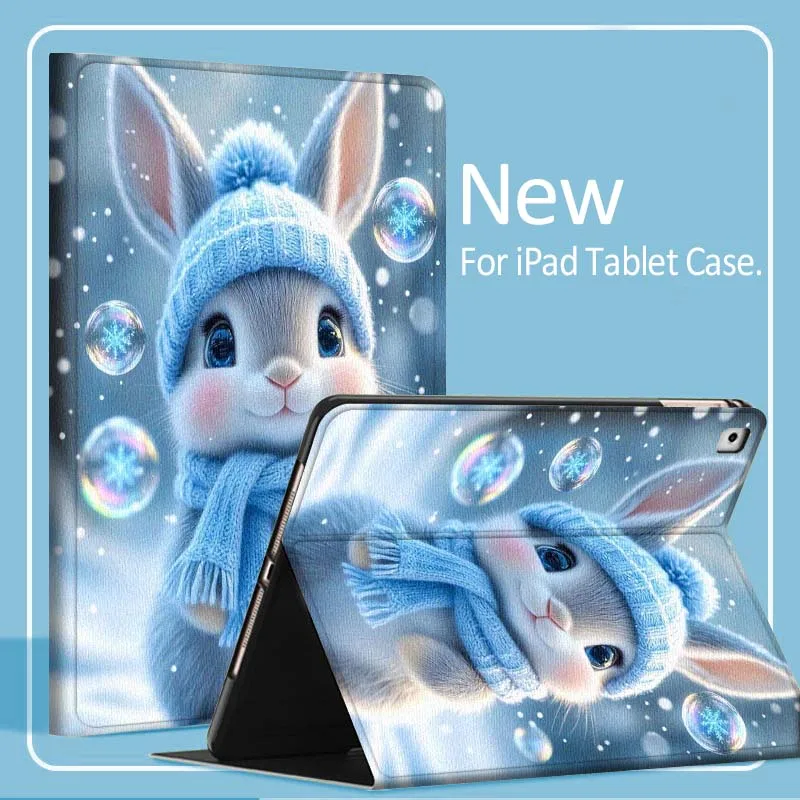 

Cartoon Rabbit Tulip Bouquet Tablet Case For iPad Pro Air Mini 1 2 3 4 5 6 7 7th 8th 9th 10th 10.2 9.7 10.5 10.9 11 2024 2025