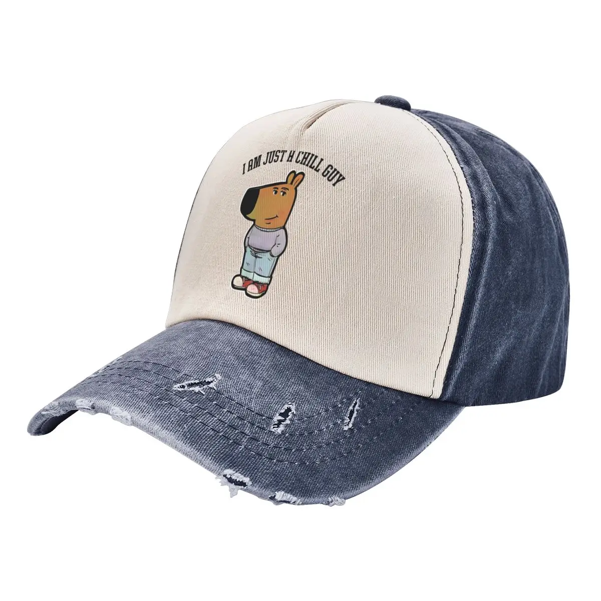 My New Character Is A Chill Guy Meme Men Women Baseball Caps Distressed Denim Caps Hat Retro Outdoor Summer Headwear