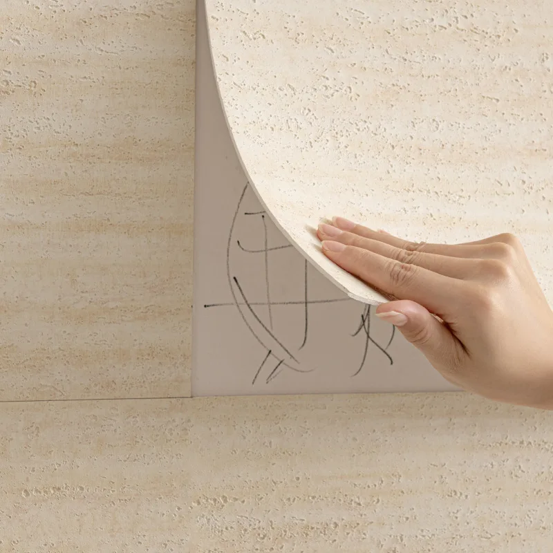 Self-Adhesive Scalable Wall Panels Renovation 3D Textured Thickening Soft Travertine Wallpaper Wide Imitate Roman Slate Flexible
