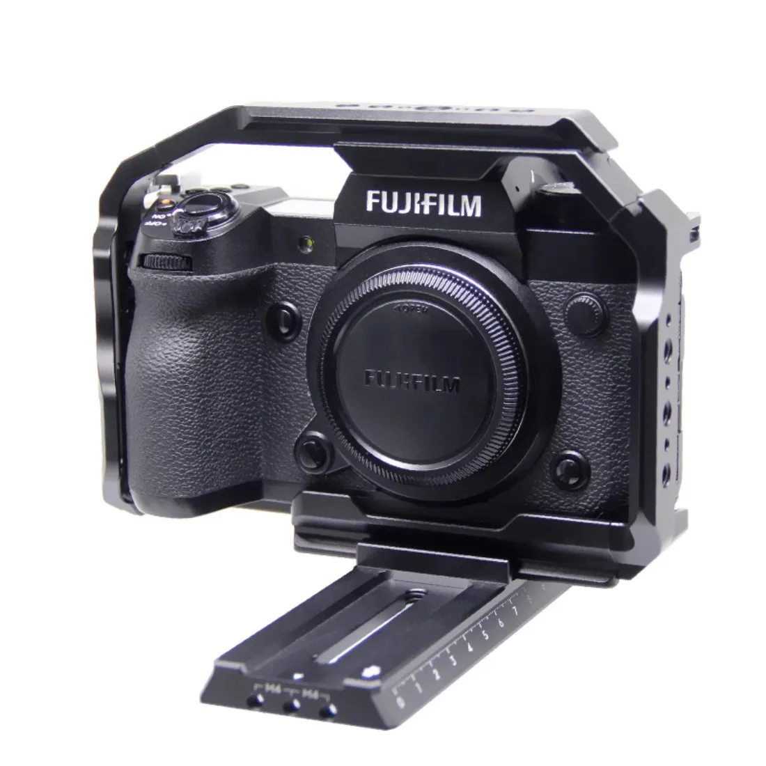 XH2S قفص ل Fujifilm X-H2S X-2H كاميرا قفص كامل Arca الإفراج السريع لوحة الحذاء البارد جبل متعددة 1/4 "ثقوب للملحقات