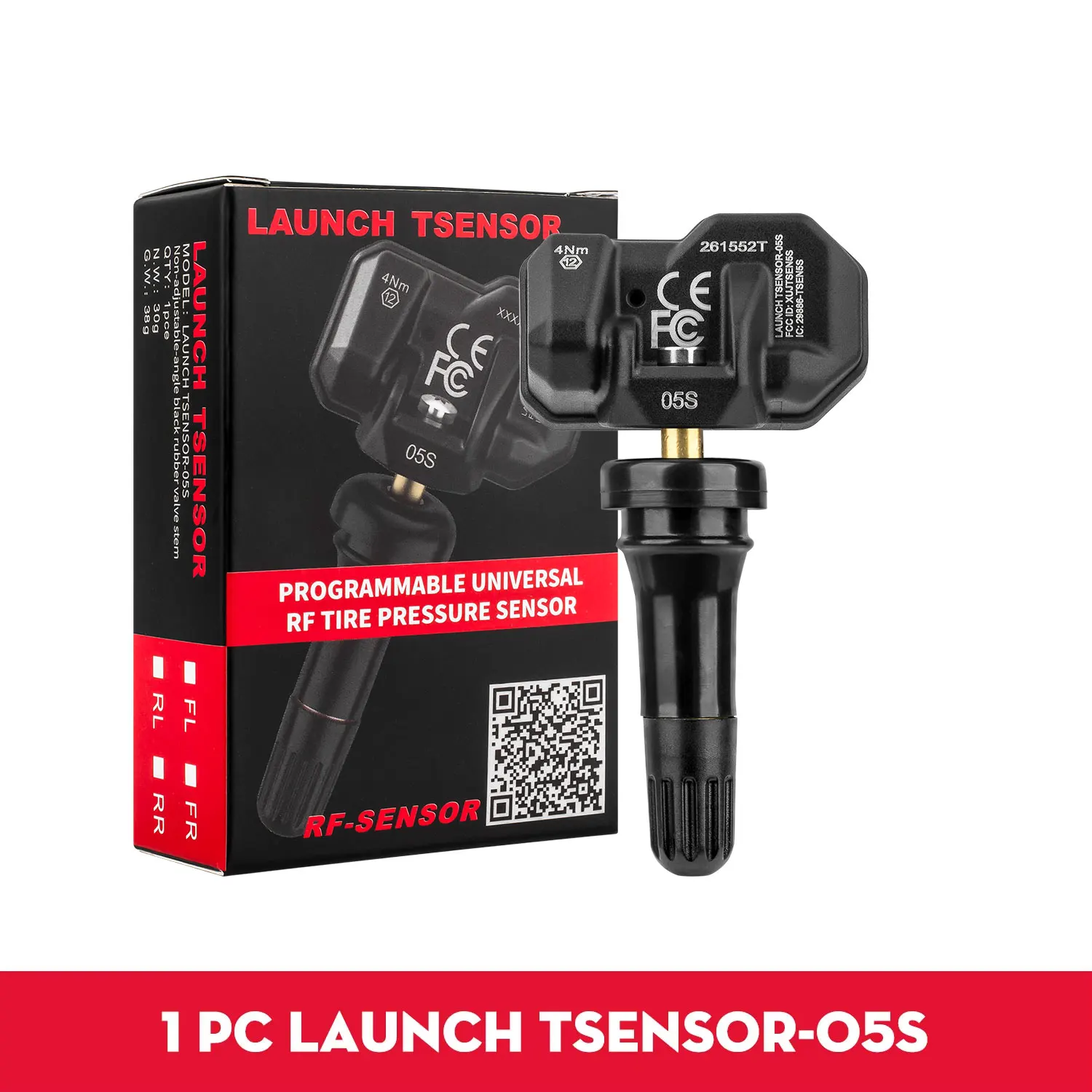 [Rubber Valve]2026 LAUNCH X431 TSENSOR-05S TPMS Sensor 315MHz/433MHz Dual Frequency OE-Sensor