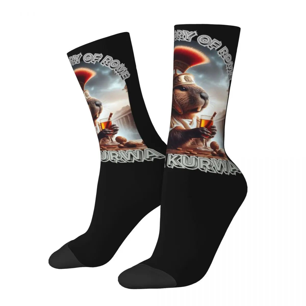 

Bobr Kurwa Gladiator Meme Roman Empire Beaver Accessories Men Women Socks Cozy Polish Bober Crew Sock Small Gifts