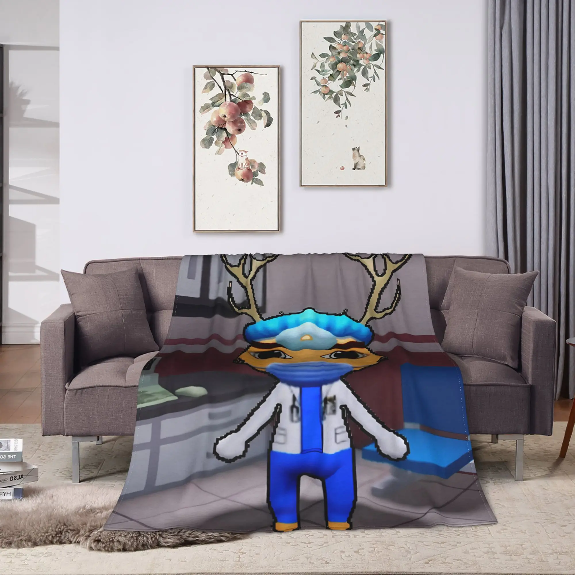 Animal Hospital Reindeer Medic Anime Blanket Airplane Flannel Bedding Throws For Living Room Soft Warm Quality Bedspread Gift