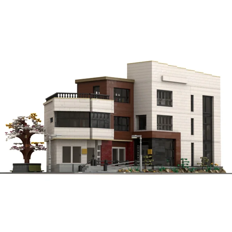 Moc Building Blocks Modular Street View Cultural Center Technical Bricks DIY Assembly Construction Toys For Childr Holiday Gifts