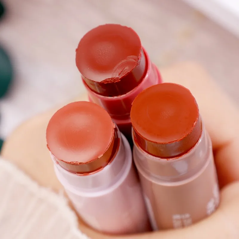 Baume Hydratant et Coloré pour le Maquillage, Rouge à Lèvres, Résistant à l'Eau, Effet Miroir, Non Collant, Couleur Marron Pêche, Rouge, Cosmétique