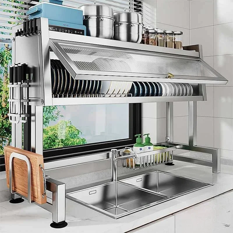 

Kitchen Sink Shelf Dishwasher Sink Sink Dust-proof Cupboard Countertop Storage Cutlery
