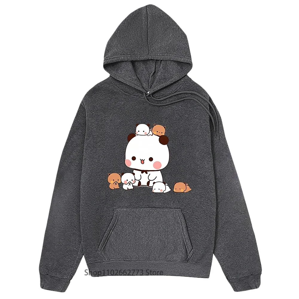 

Women Hoodies Bubu and Dudu Sweatshirt Panda Bear Graphic Clothes Kawaii Cute Tops Girl Long Sleeve Casual Y2k Sudaderas Funny