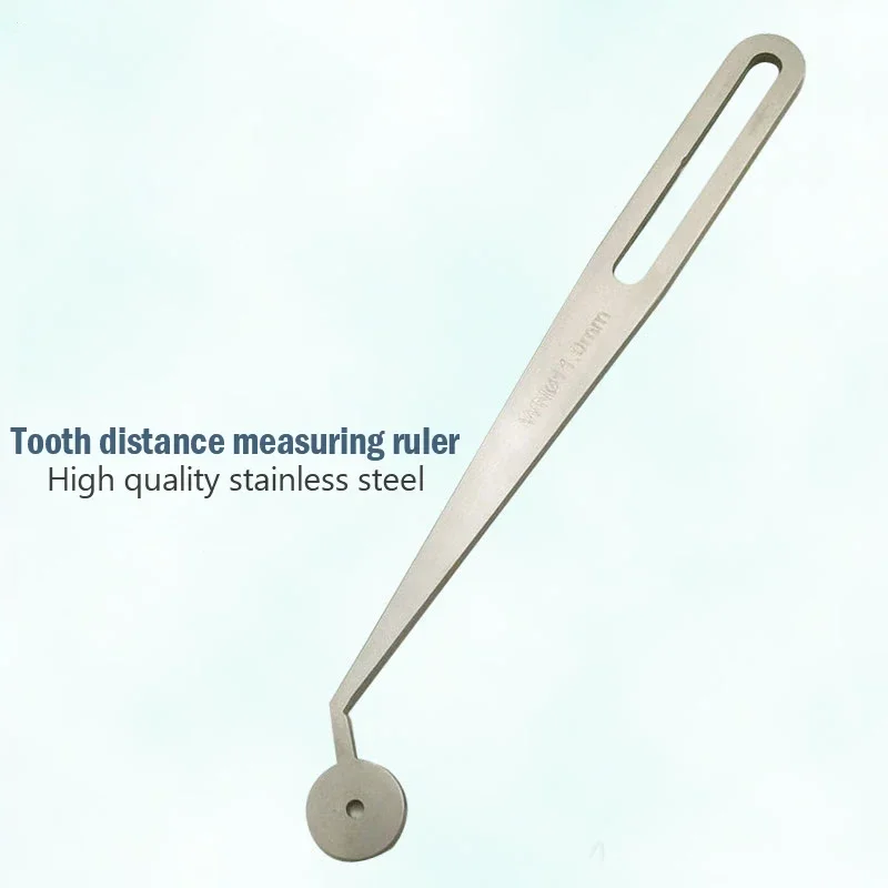 مواد طب الأسنان الرائعة مسطرة قياس مسافة الأسنان من الفولاذ المقاوم للصدأ لتخطيط زراعة الأسنان مسطرة تحديد المواقع #1