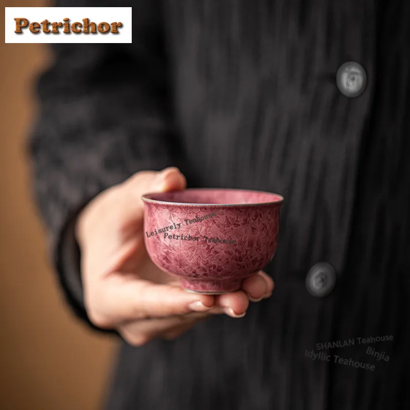 

75 мл Kiln Fambe Crystal Glaze Чайная чашка Древняя чайная чаша Одиночные чашки Чашка с ароматом для дегустации чая Чашки Chazhan Master Чашки Украшения для набора чая